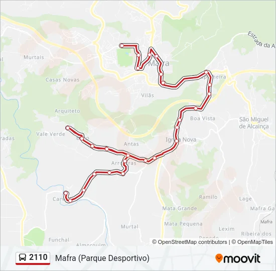 2110 Bus Line Map