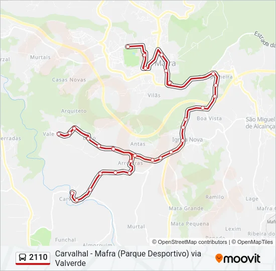 2110 Bus Line Map
