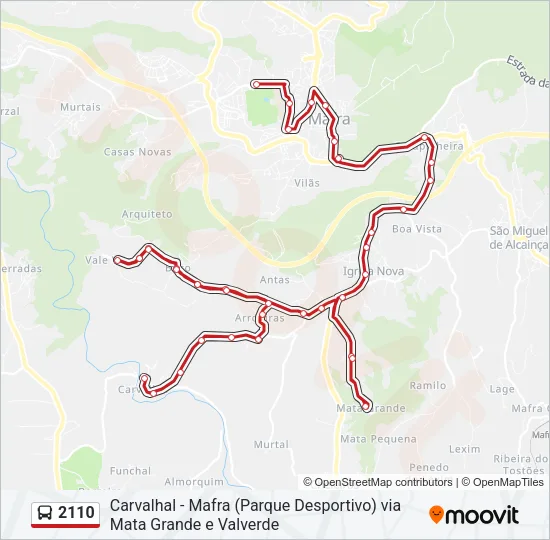 2110 Bus Line Map