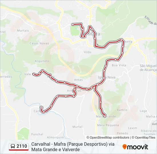 2110 Bus Line Map