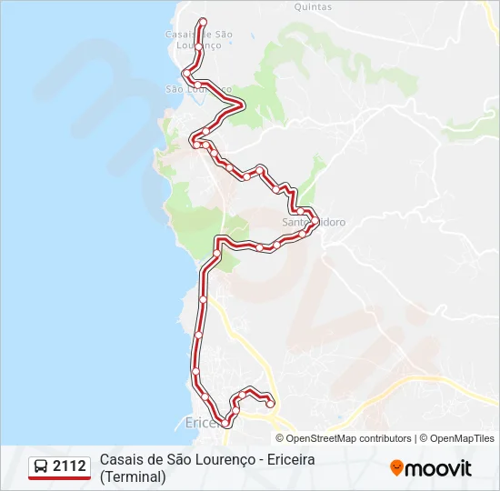 2112 Bus Line Map