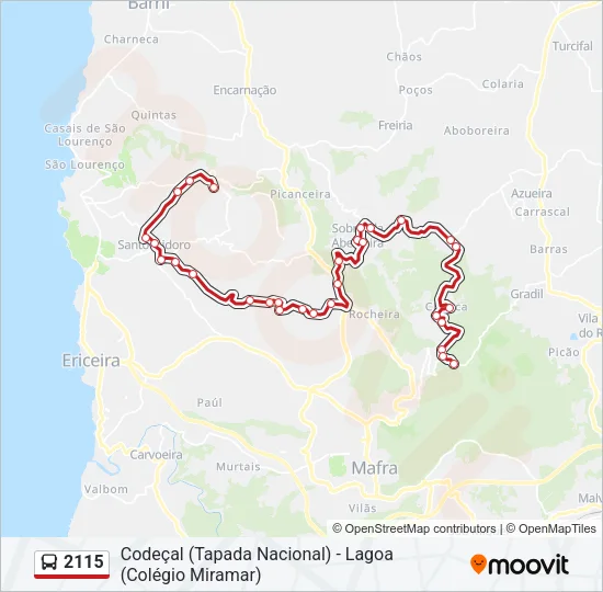 2115 Bus Line Map