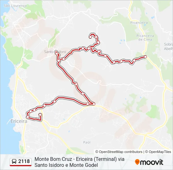 2118 Bus Line Map
