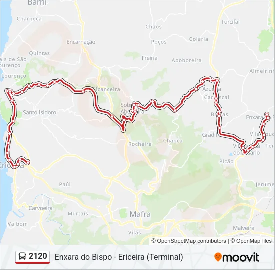 2120 Bus Line Map