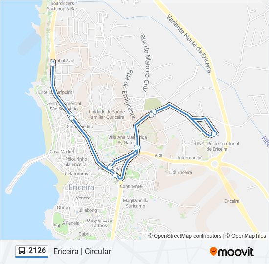 2126 bus Line Map