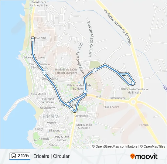 2126 Bus Line Map