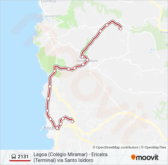 2131 Bus Line Map