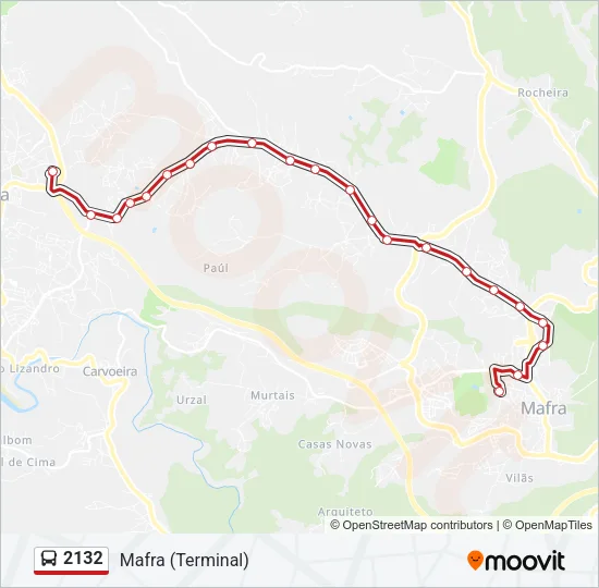 2132 Bus Line Map