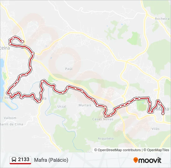 2133 Bus Line Map