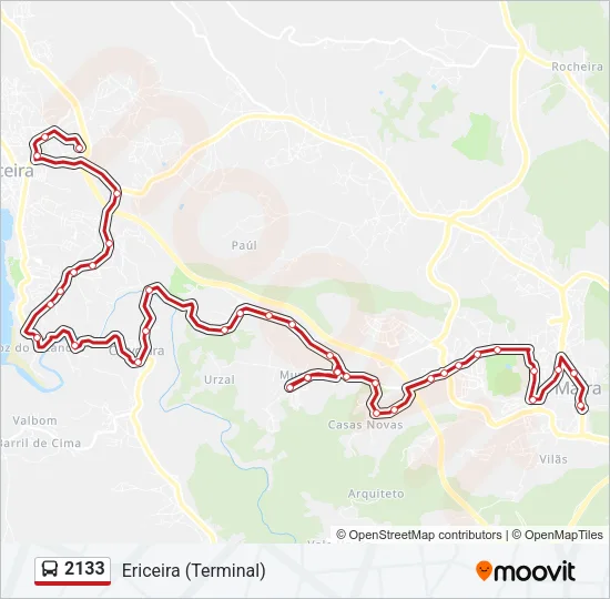 2133 Bus Line Map