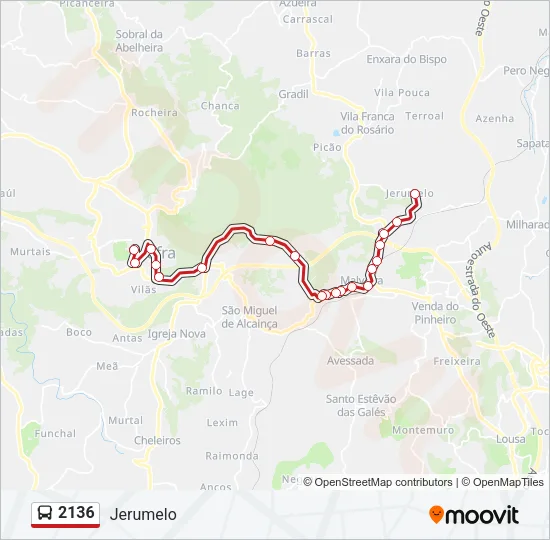 2136 Bus Line Map