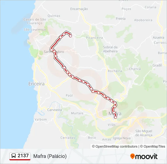 2137 Bus Line Map