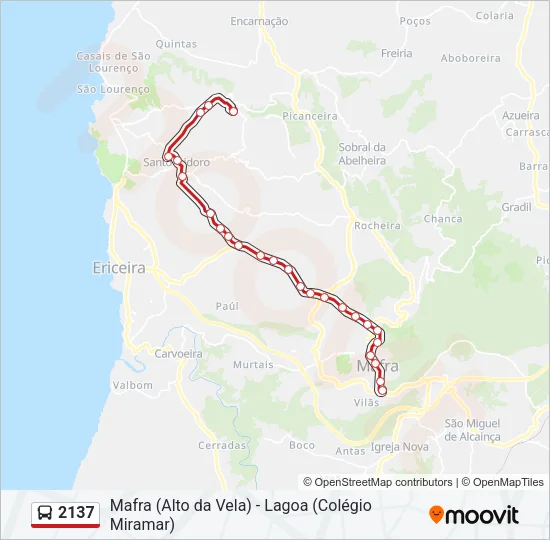 2137 Bus Line Map