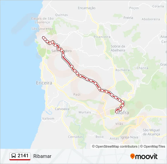 2141 Bus Line Map