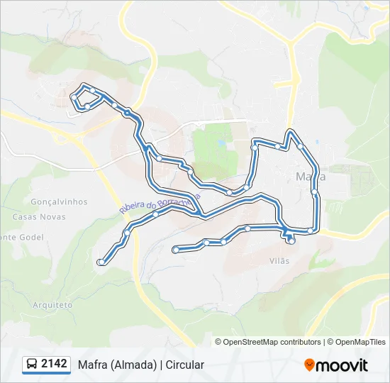 2142 Bus Line Map