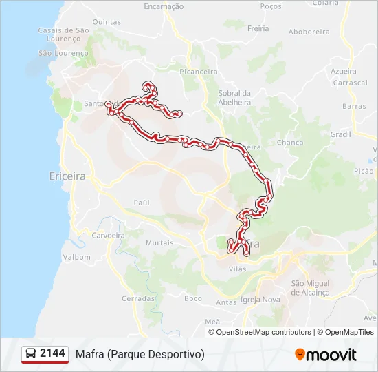 2144 Bus Line Map