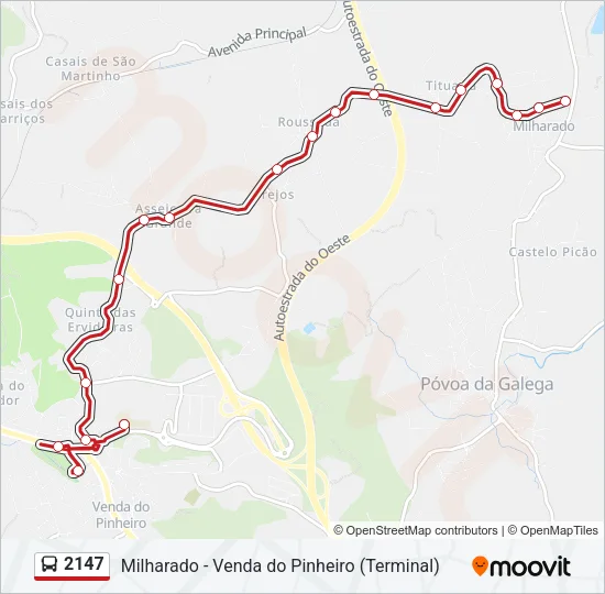 2147 Bus Line Map