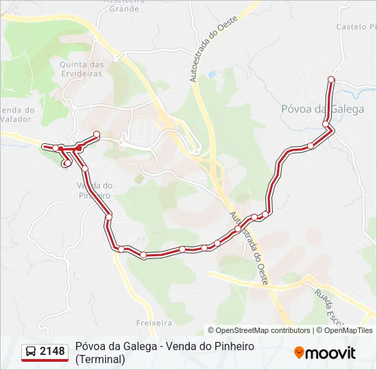 2148 Bus Line Map