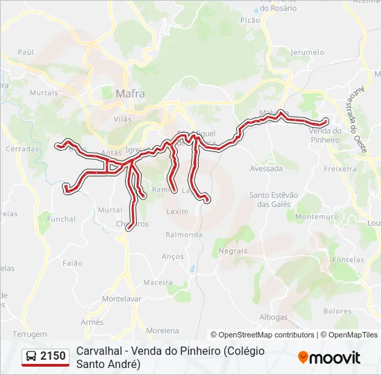 2150 Bus Line Map