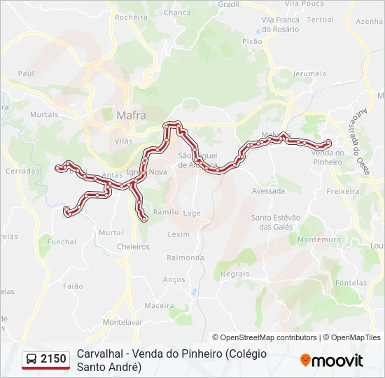 2150 Bus Line Map