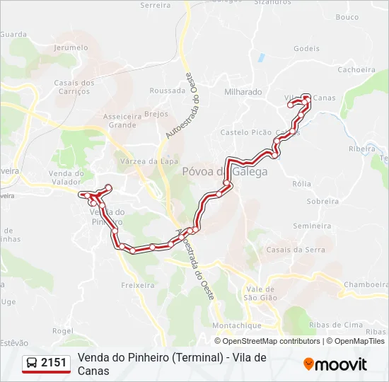 2151 Bus Line Map