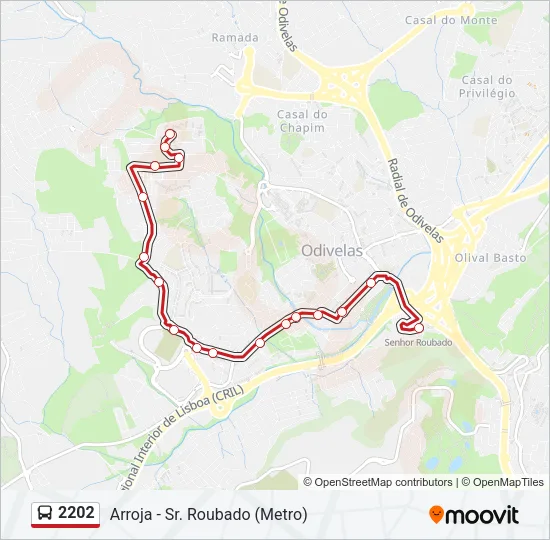 2202 Bus Line Map