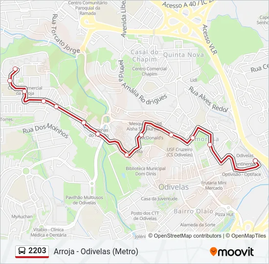 2203 Bus Line Map