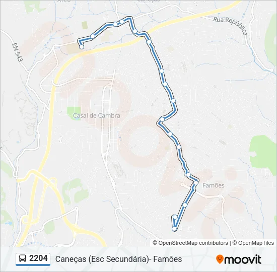2204 Bus Line Map