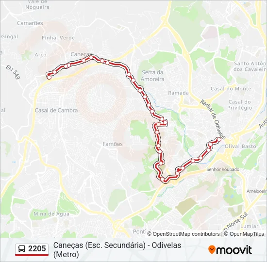 2205 Bus Line Map