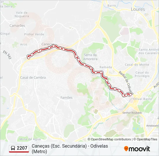 2207 Bus Line Map