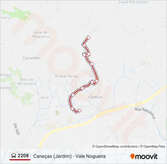 2208 Bus Line Map