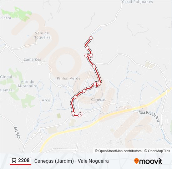 2208 bus Line Map