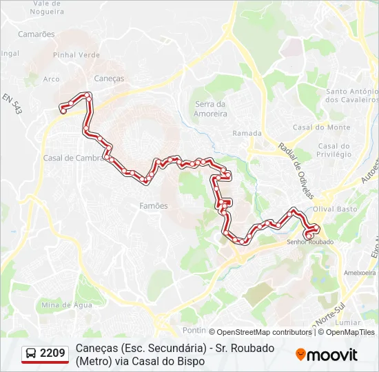 2209 Bus Line Map