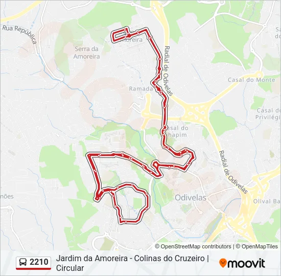 2210 Bus Line Map