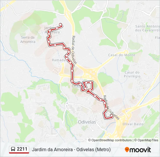 2211 Bus Line Map