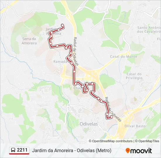 2211 Bus Line Map