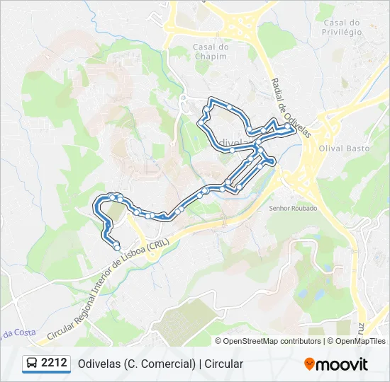 2212 Bus Line Map