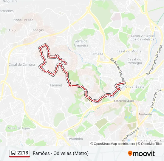 2213 Bus Line Map