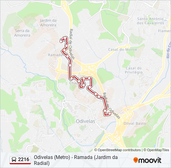 2216 bus Line Map