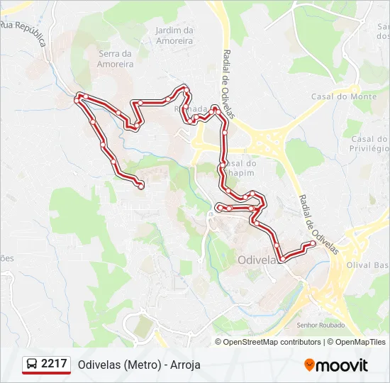 2217 Bus Line Map