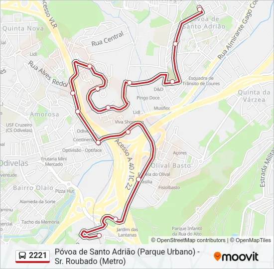 2221 Bus Line Map