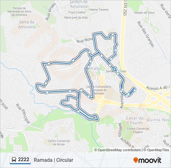 2222 bus Line Map