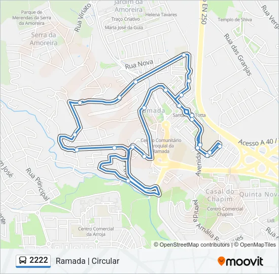 2222 Bus Line Map