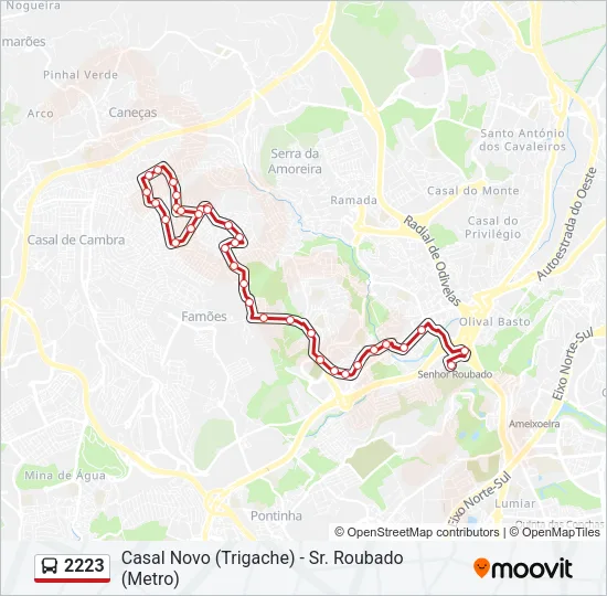 2223 Bus Line Map