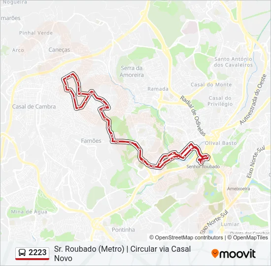 2223 Bus Line Map