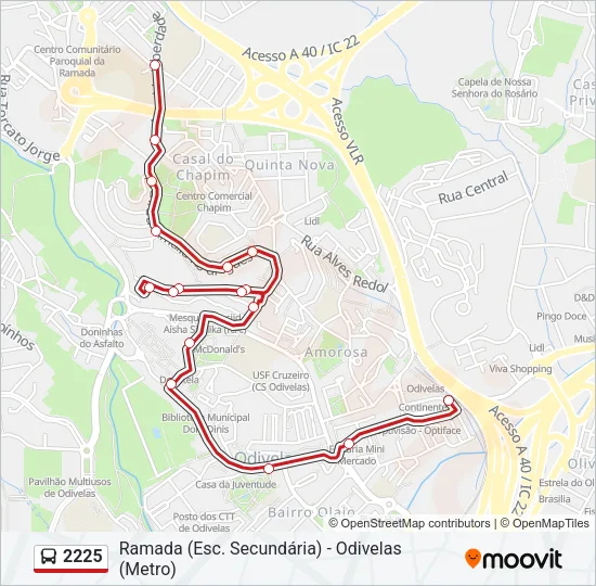 2225 Bus Line Map