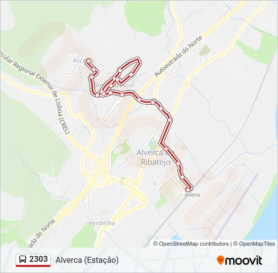 2303 Bus Line Map