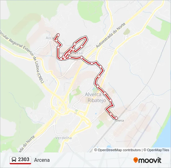 2303 Bus Line Map