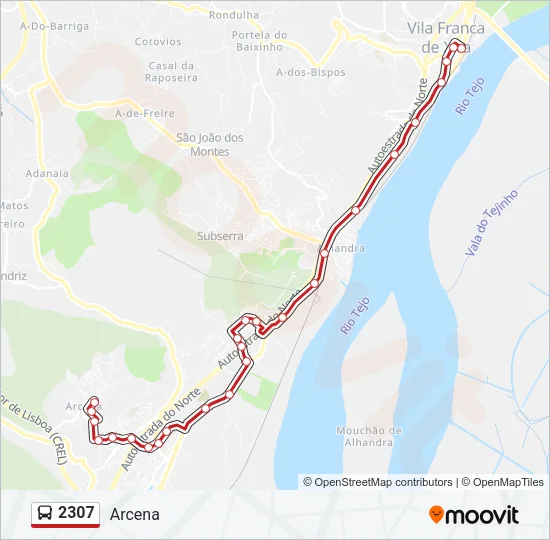 2307 Bus Line Map