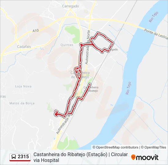 2315 Bus Line Map